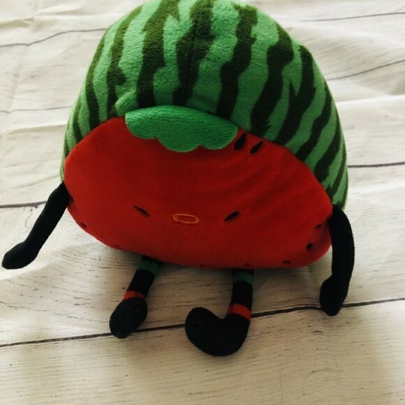 MINISO LIFE Watermelon-shaped Doll PLUSH‎ Red Green Stuffed Adorable Soft 9" - Picture 6 of 6